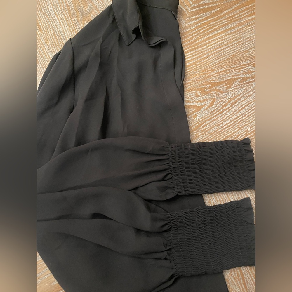 Express Black Button-Up Blouse